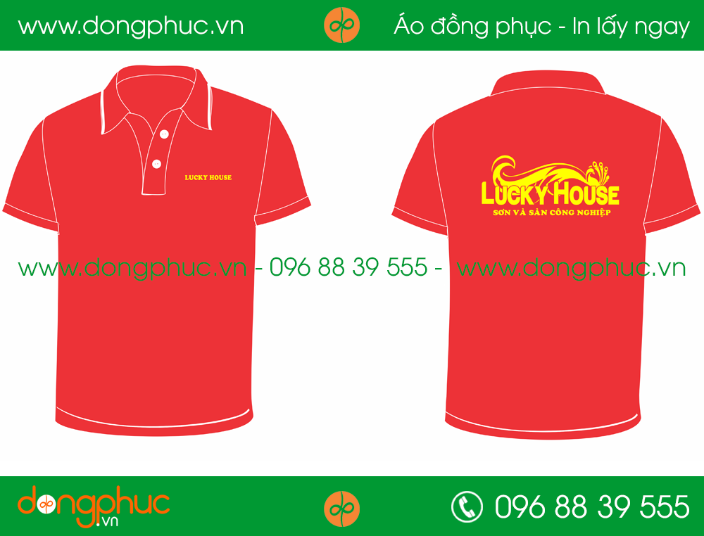 Áo phông đồng phục công ty Sơn Lucky House