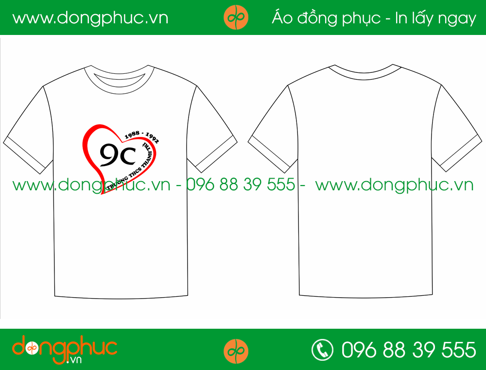 Áo phông đồng phục lớp 9C – Trường THCS Thanh Trì