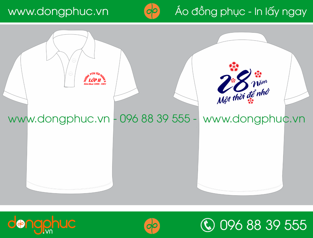 Áo phông đồng phục Lớp H – Trường PTTH Yên Thành