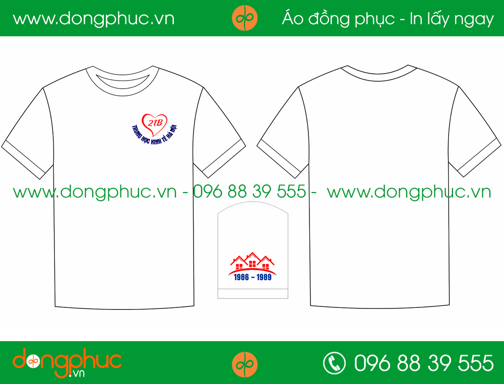 Áo phông đồng phục Lớp 21B – Trường THKT Hà Nội