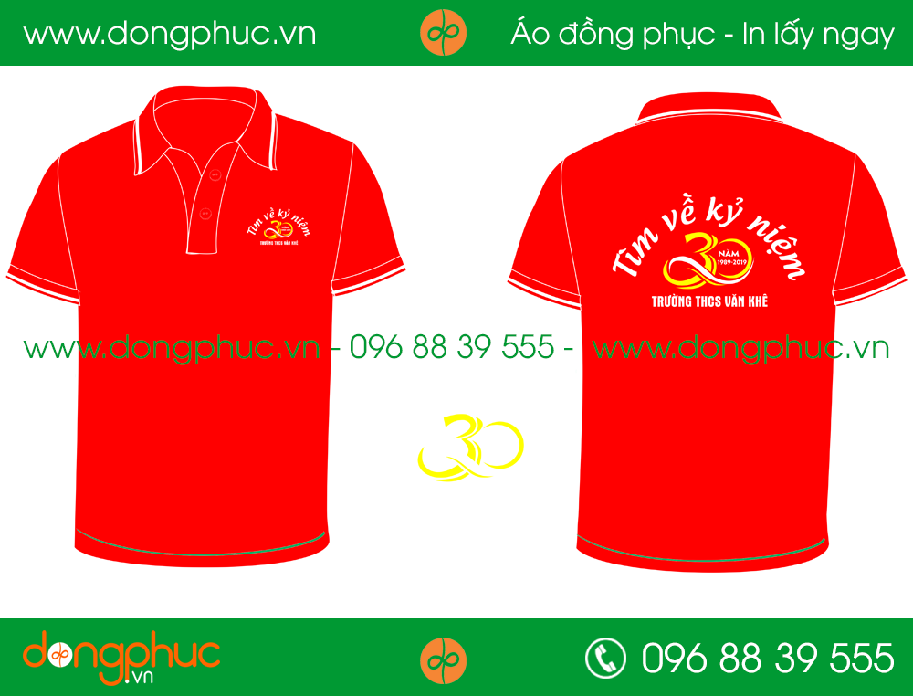 Áo phông đồng phục Lớp 12A – Trường THCS Văn Khê