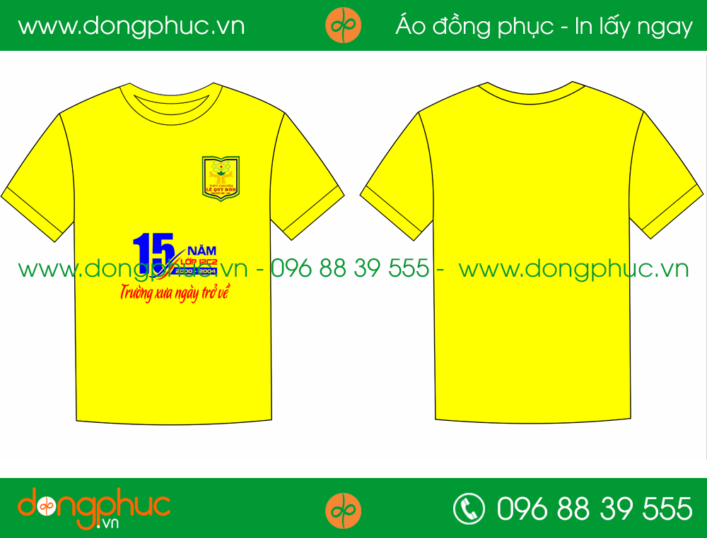 Áo phông đồng phục Lớp 12C2 – Trường THPT Lê Quý Đôn
