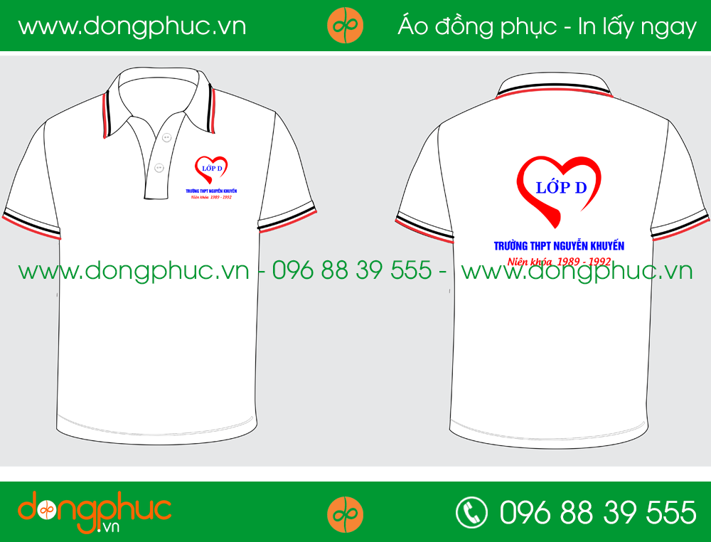Áo phông đồng phục Lớp D – Trường THPT Nguyễn Khuyến