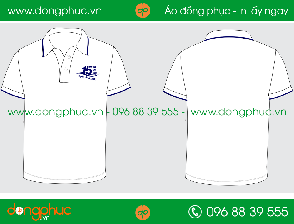 Áo phông đồng phục Lớp K39 – 15 năm Ngày ra trường