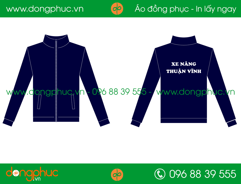 Áo khoác gió đồng phục Xe nâng Thuận Vĩnh