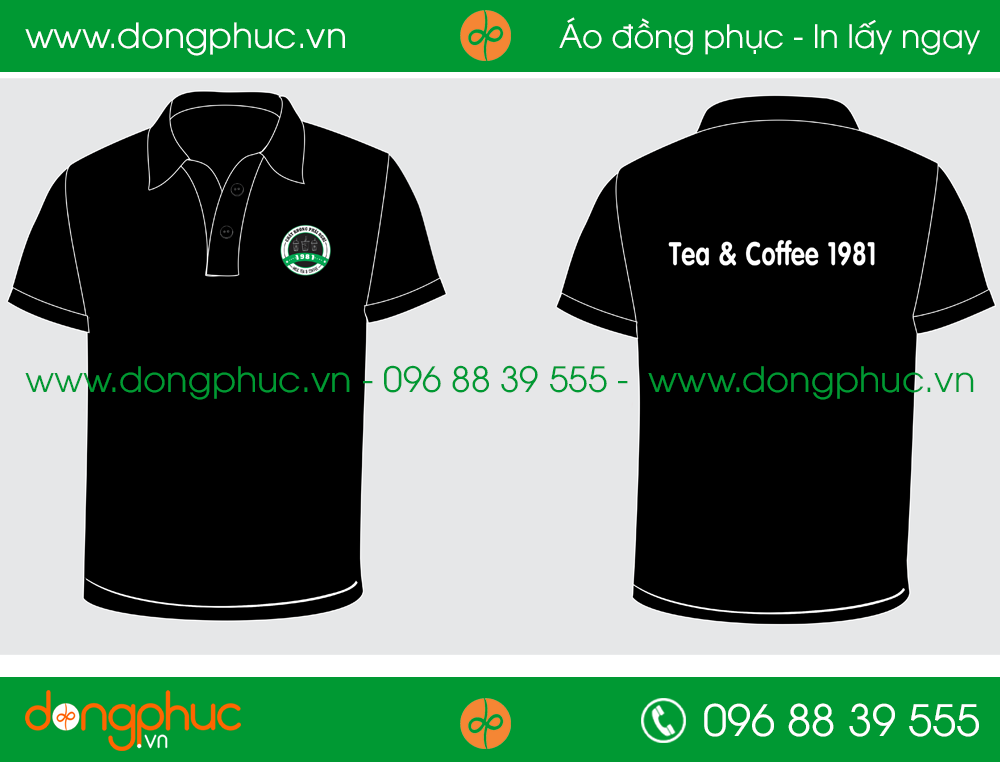 Áo phông đồng phục nhà hàng Tea & Coffee 1981
