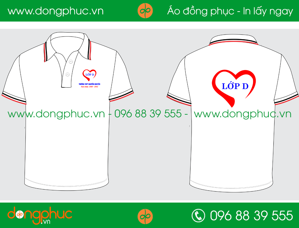 Áo phông đồng phục Lớp D – Trường THPT Nguyễn Khuyến