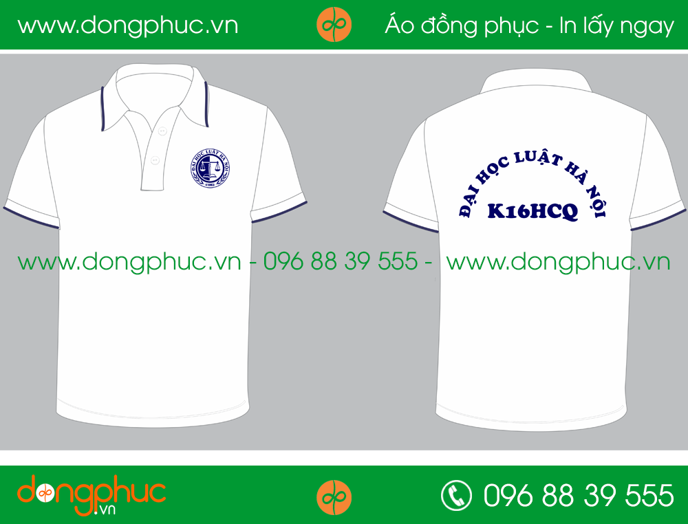 Áo phông đồng phục Lớp K16HCQ – ĐH Luật Hà Nội