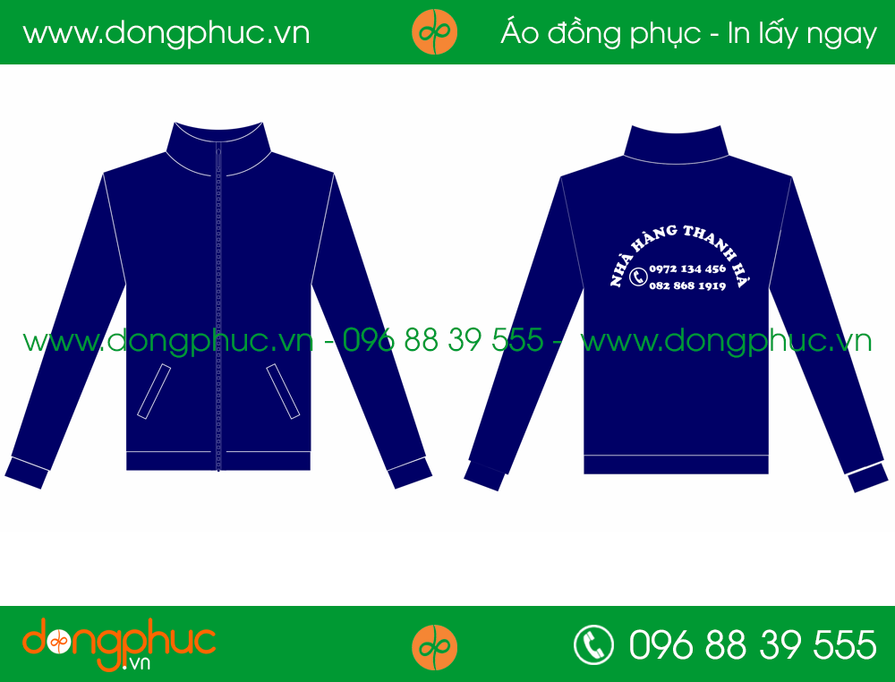 Áo khoác gió đồng phục Nhà hàng Thanh Hà