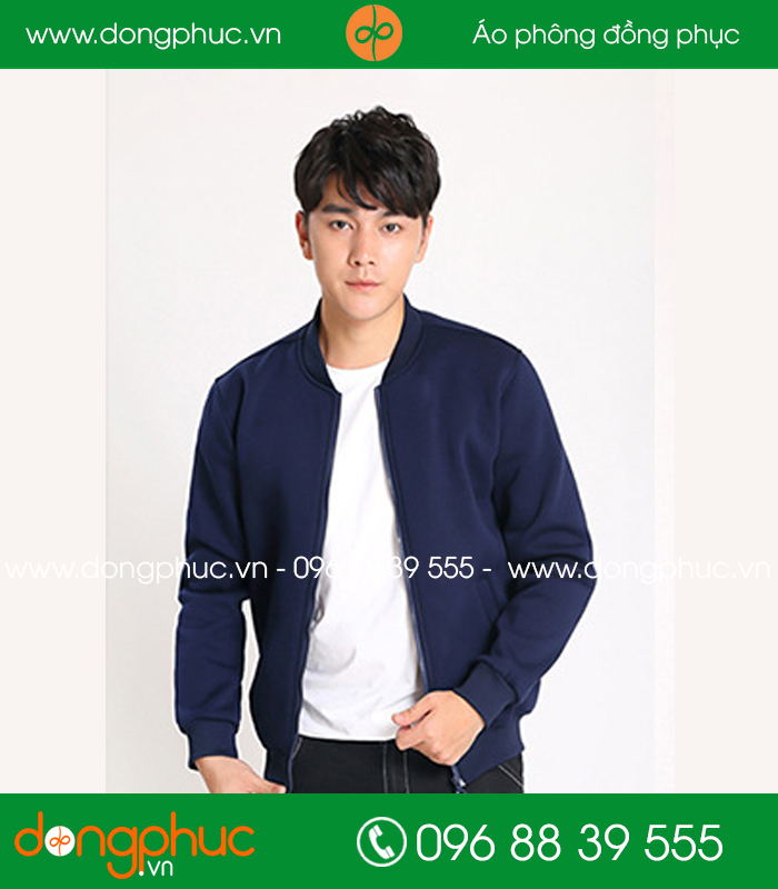 Mẫu áo khoác gió bomber đồng phục màu Tím than