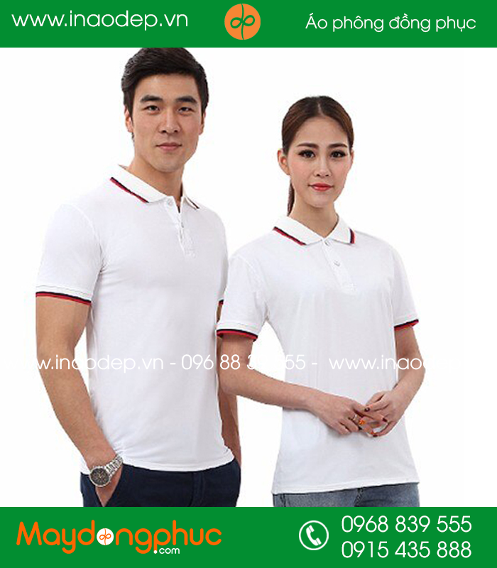 Áo phông đồng phục màu trắng