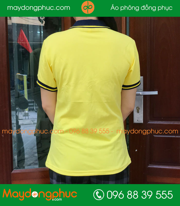 May áo phông màu vàng phối đen - mẫu 2