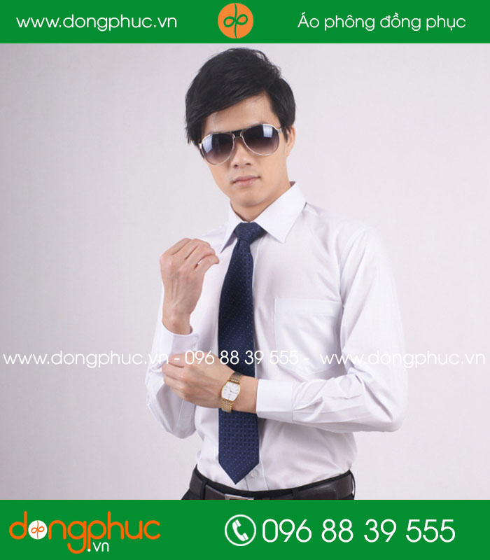 Đồng phục áo sơ mi màu trắng - mẫu 2