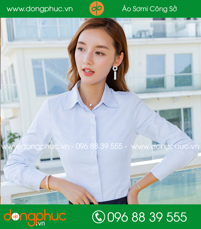 Đồng phục áo sơ mi màu trắng quần đen - mẫu 5
