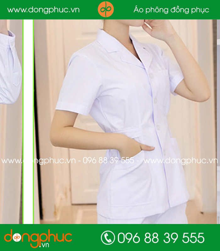 Quần áo đồng phục spa màu trắng
