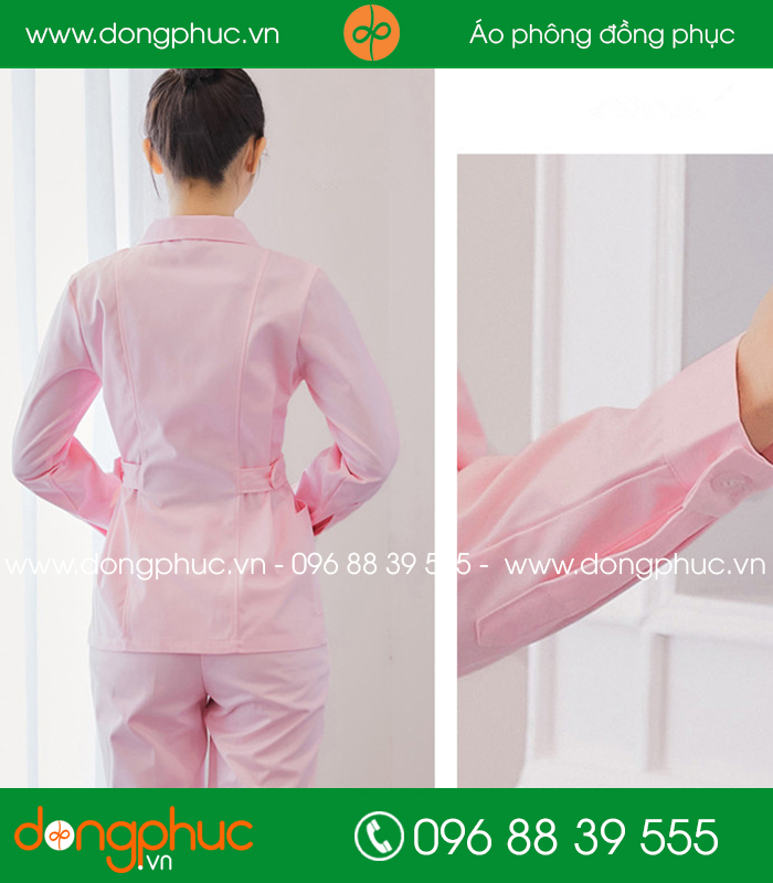 Quần áo đồng phục spa màu hồng phấn