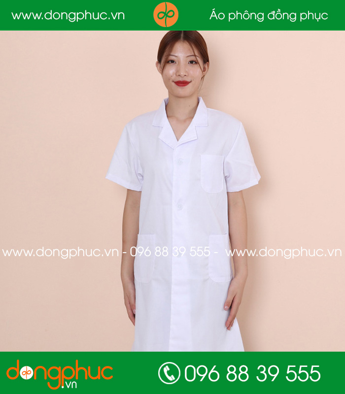 Áo blouse đồng phục y tá – Bác sĩ màu trắng