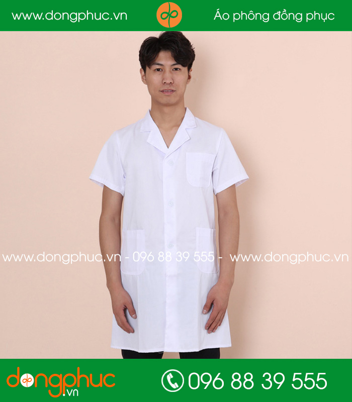 Áo blouse đồng phục y tá – Bác sĩ màu trắng - mẫu 4