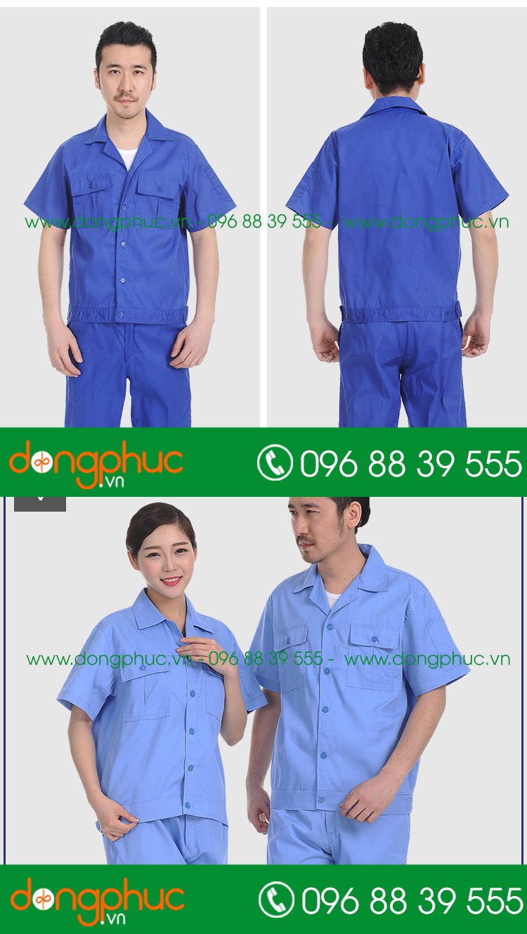 Mẫu áo đồng phục kỹ sư – công nhân màu ghi đậm - mẫu 3
