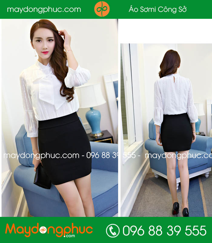 Đồng phục chân váy màu đen - mẫu 4