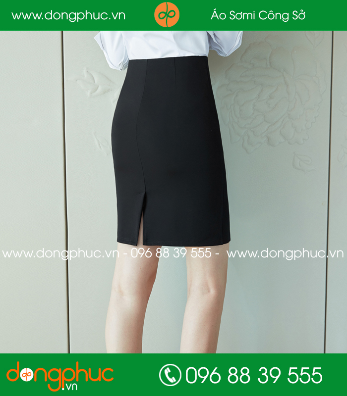 Đồng phục chân váy màu đen - mẫu 4