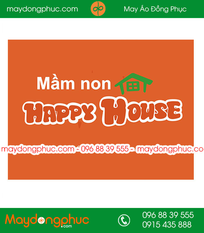 May đồng phục trường mầm non Happy House - mẫu 2