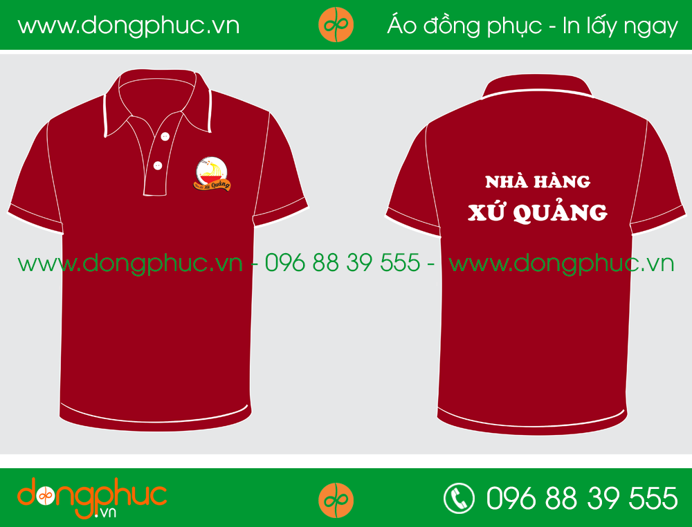 Áo phông đồng phục nhà hàng Xứ Quảng