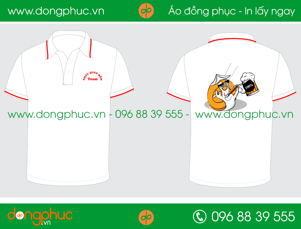 Áo phông đồng phục nhà hàng TEAM