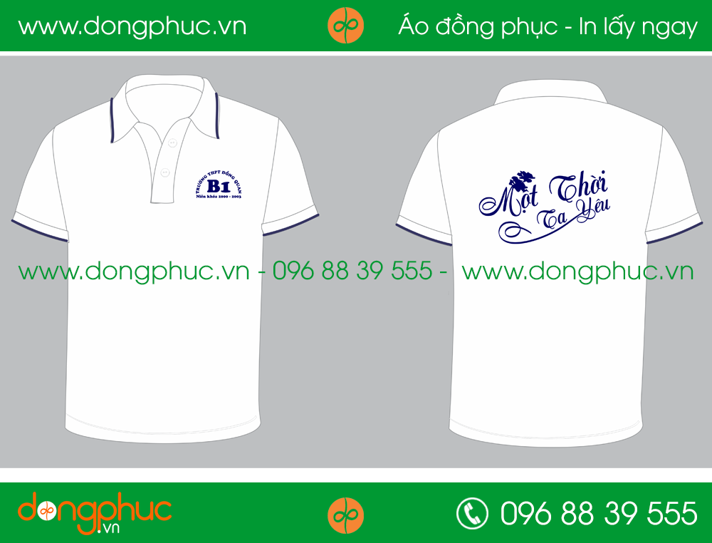 Áo phông đồng phục Lớp B1 Trường THPT Đồng Quan
