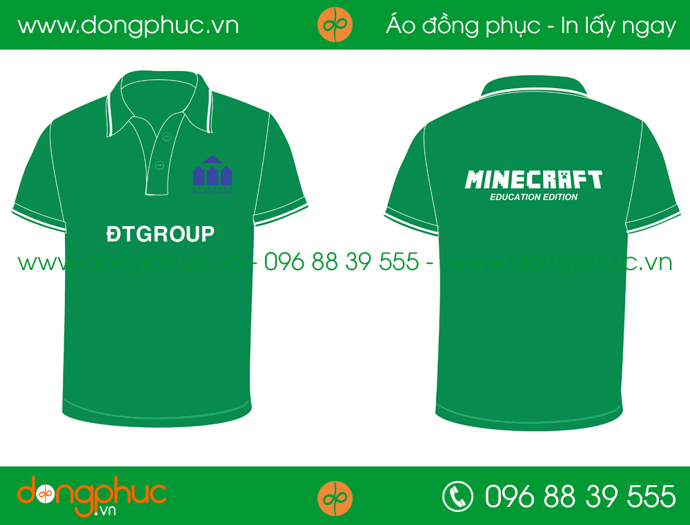 Áo phông đồng phục tổ chức giáo giục MINECRAFT