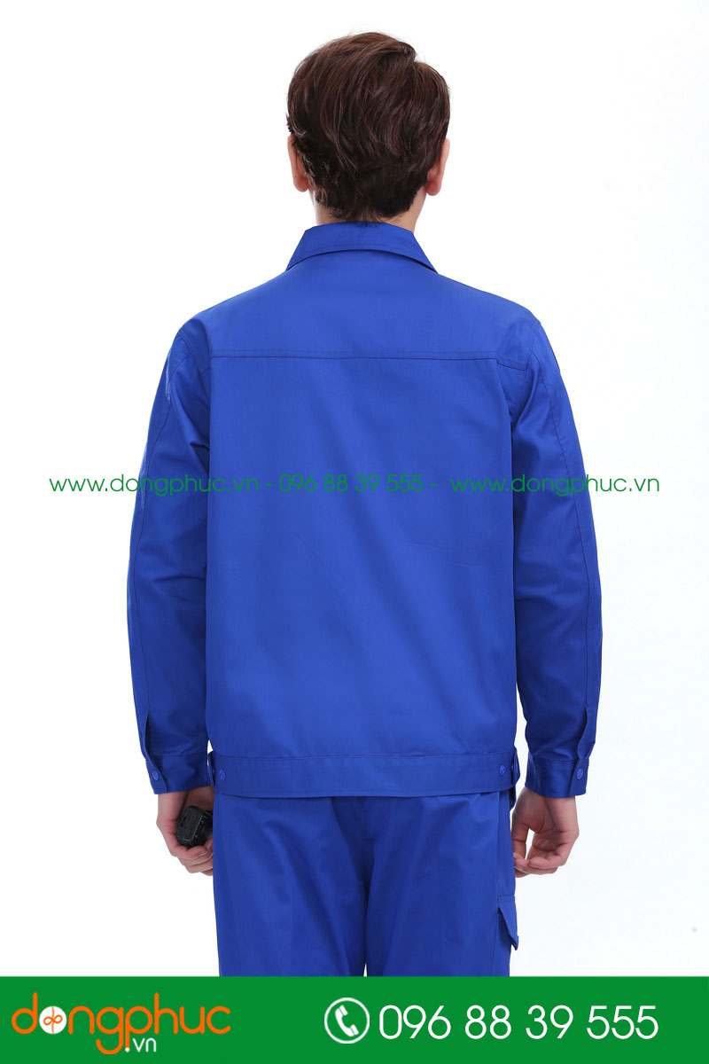 Mẫu áo đồng phục kỹ sư – công nhân màu xanh bích