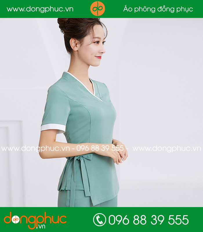 Quần áo đồng phục spa màu ghi đậm