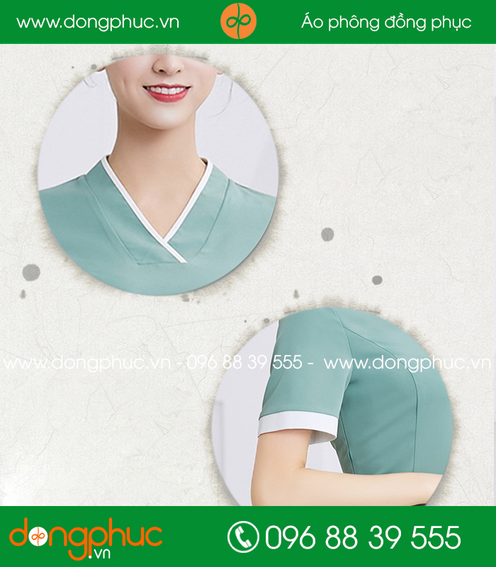 Quần áo đồng phục spa màu ghi đậm - mẫu 4