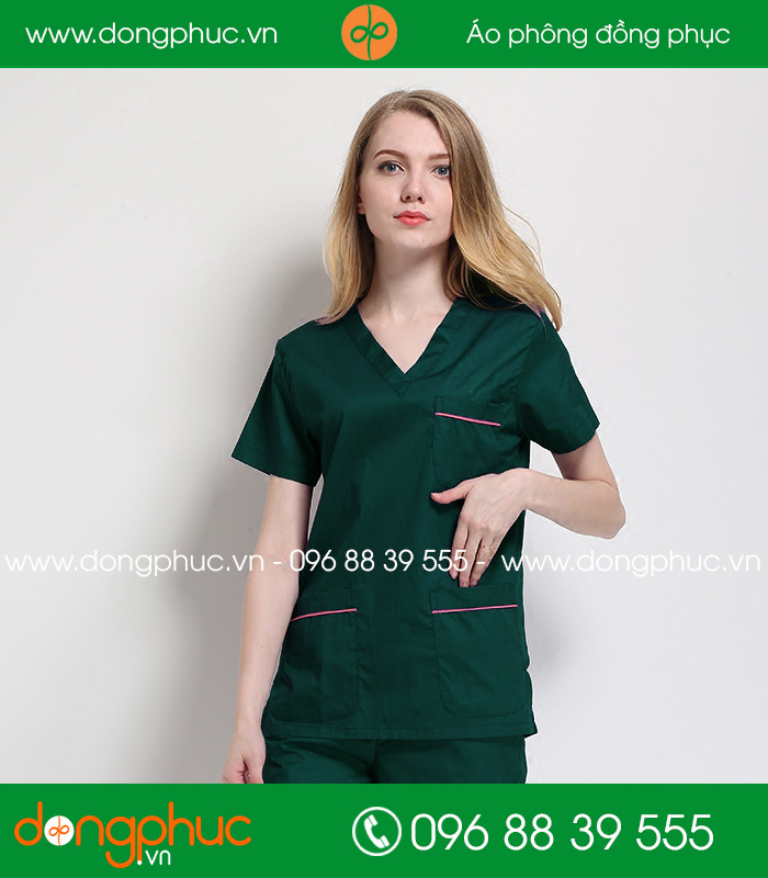 Quần áo đồng phục y tá màu xanh rêu