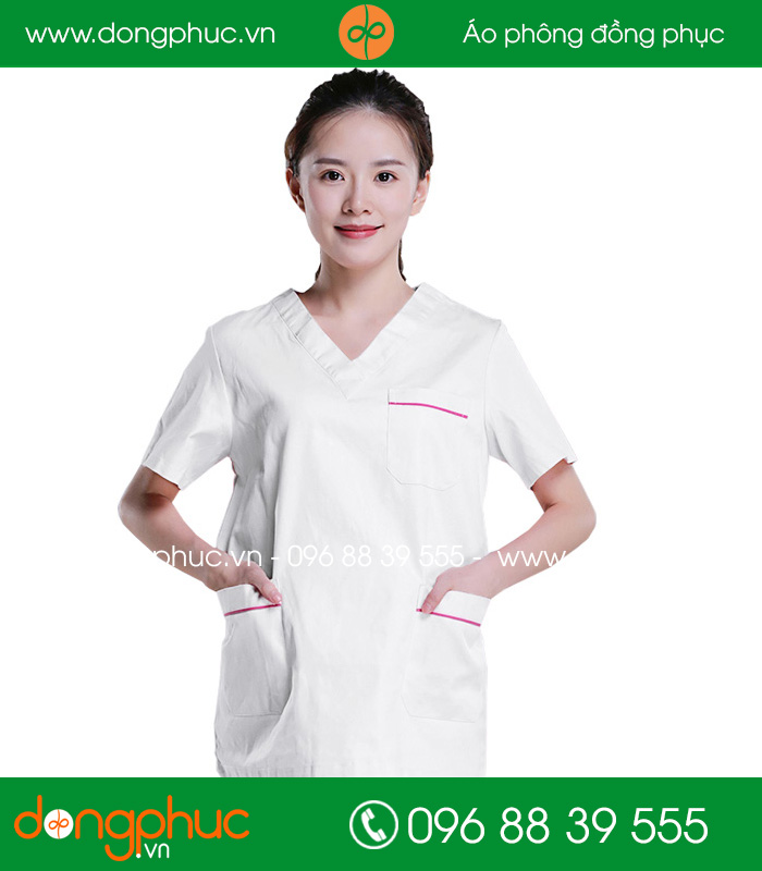 Quần áo đồng phục spa màu trắng