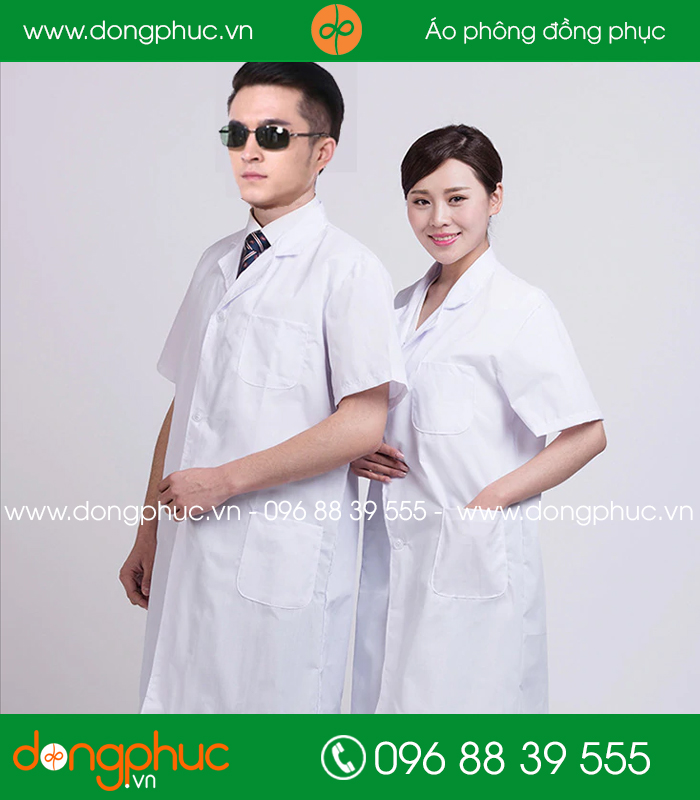 Áo blouse đồng phục y tá – Bác sĩ màu trắng