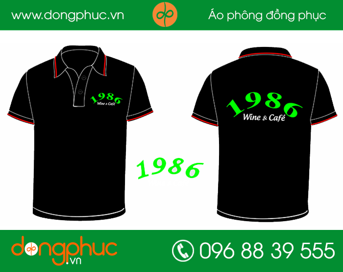 May đồng phục quán Wine cafe 1986