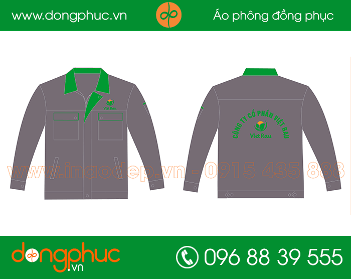 May đồng phục bảo hộ công ty Việt Rau - mẫu 2