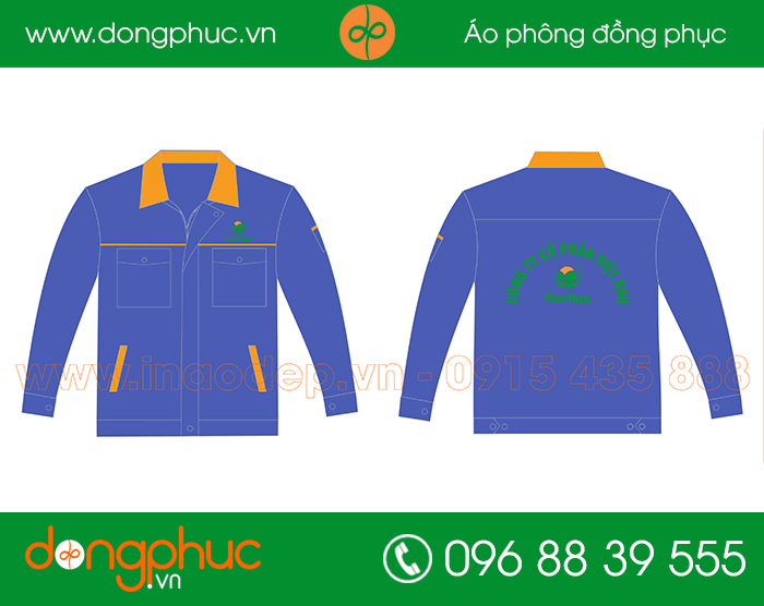May đồng phục bảo hộ công ty Việt Rau - mẫu 4