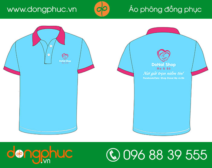 May đồng phục cửa hàng Donal Shop - mẫu 2