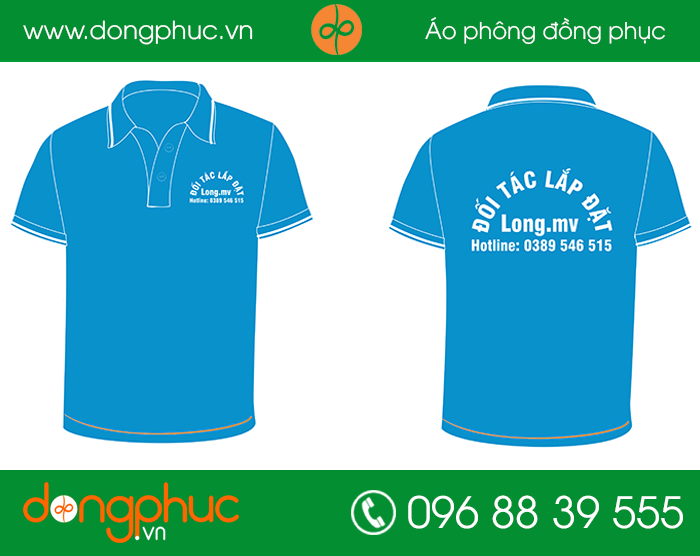 May đồng phục cửa hàng Lắp đặt Longnv