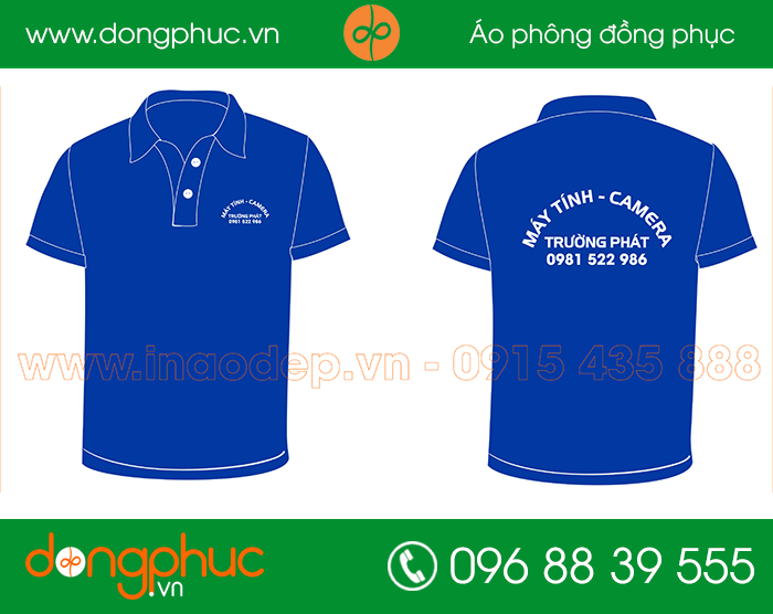 May đồng phục cửa hàng Máy tính Trường Phát