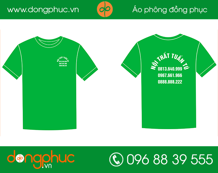 May đồng phục cửa hàng Nội thất Tuấn Tú