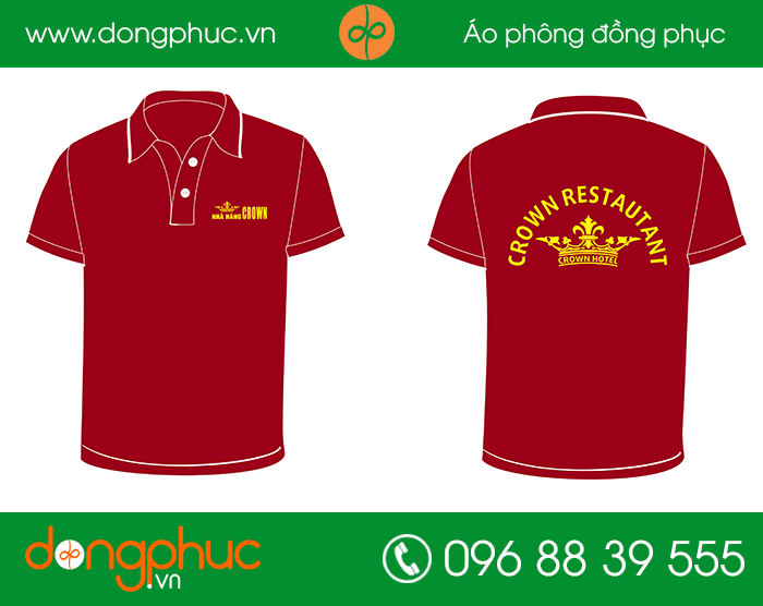 May đồng phục nhà hàng Crown