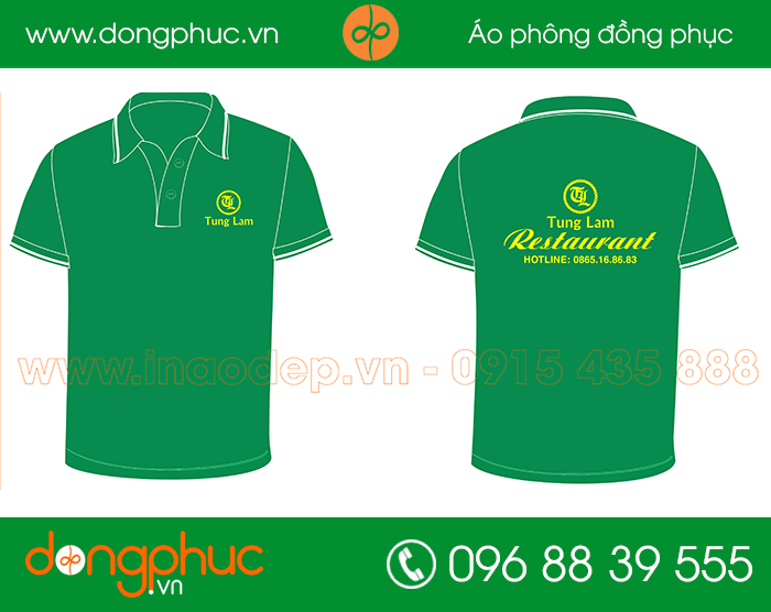 May đồng phục nhà hàng Tùng Lâm