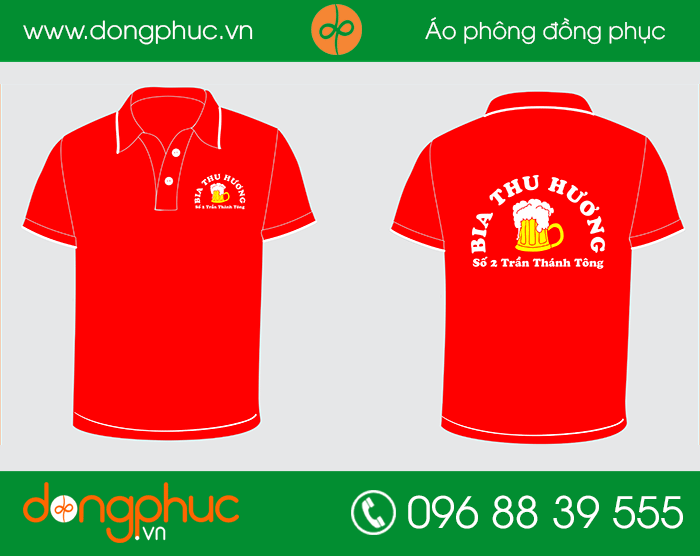 May đồng phục quán Bia Thu Hương