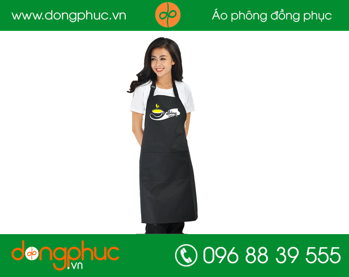 Tạp dề in logo quán cà phê
