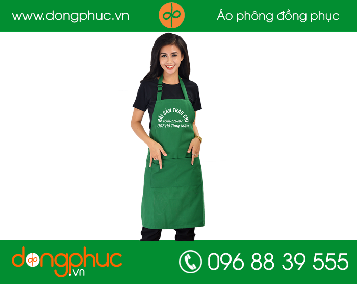 May tạp dề cửa hàng Hải sản thảo chi