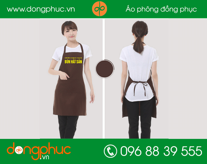 May tạp dề quán Bún hải sản