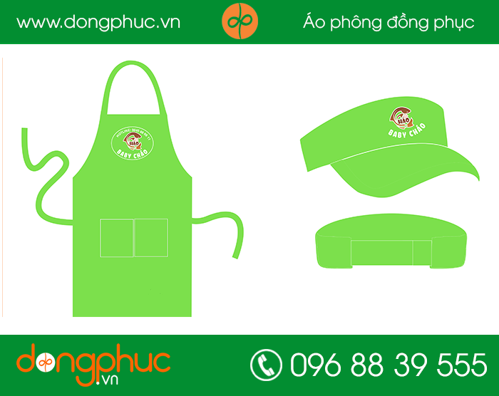 May tạp dề quán Baby cháo